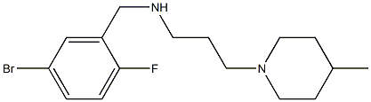 [(5-bromo-2-fluorophenyl)methyl][3-(4-methylpiperidin-1-yl)propyl]amine Struktur