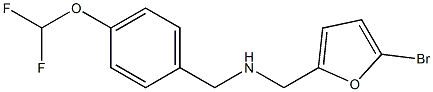 [(5-bromofuran-2-yl)methyl]({[4-(difluoromethoxy)phenyl]methyl})amine Struktur