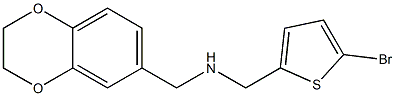 [(5-bromothiophen-2-yl)methyl](2,3-dihydro-1,4-benzodioxin-6-ylmethyl)amine Struktur