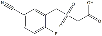 [(5-cyano-2-fluorobenzyl)sulfonyl]acetic acid Struktur