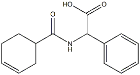 [(cyclohex-3-en-1-ylcarbonyl)amino](phenyl)acetic acid Struktur