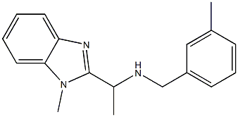 [1-(1-methyl-1H-1,3-benzodiazol-2-yl)ethyl][(3-methylphenyl)methyl]amine Struktur