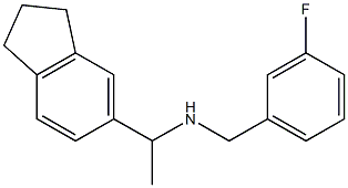 [1-(2,3-dihydro-1H-inden-5-yl)ethyl][(3-fluorophenyl)methyl]amine Struktur