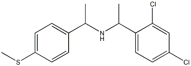 [1-(2,4-dichlorophenyl)ethyl]({1-[4-(methylsulfanyl)phenyl]ethyl})amine Struktur