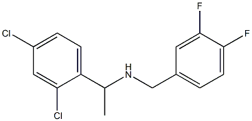 [1-(2,4-dichlorophenyl)ethyl][(3,4-difluorophenyl)methyl]amine Struktur