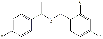 [1-(2,4-dichlorophenyl)ethyl][1-(4-fluorophenyl)ethyl]amine Struktur