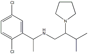 [1-(2,5-dichlorophenyl)ethyl][3-methyl-2-(pyrrolidin-1-yl)butyl]amine Struktur