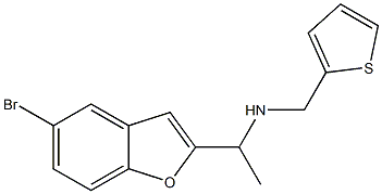 [1-(5-bromo-1-benzofuran-2-yl)ethyl](thiophen-2-ylmethyl)amine Struktur