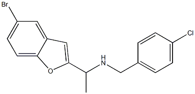 [1-(5-bromo-1-benzofuran-2-yl)ethyl][(4-chlorophenyl)methyl]amine Struktur