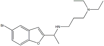 [1-(5-bromo-1-benzofuran-2-yl)ethyl][3-(diethylamino)propyl]amine Struktur