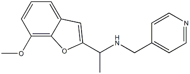 [1-(7-methoxy-1-benzofuran-2-yl)ethyl](pyridin-4-ylmethyl)amine Struktur