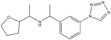 [1-(oxolan-2-yl)ethyl]({1-[3-(1H-1,2,3,4-tetrazol-1-yl)phenyl]ethyl})amine Struktur