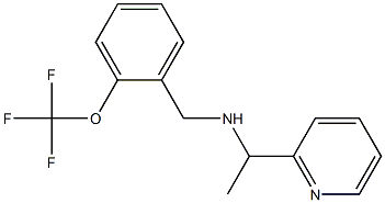 [1-(pyridin-2-yl)ethyl]({[2-(trifluoromethoxy)phenyl]methyl})amine Struktur