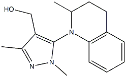 [1,3-dimethyl-5-(2-methyl-1,2,3,4-tetrahydroquinolin-1-yl)-1H-pyrazol-4-yl]methanol Struktur