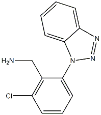 [2-(1H-1,2,3-benzotriazol-1-yl)-6-chlorophenyl]methanamine Struktur