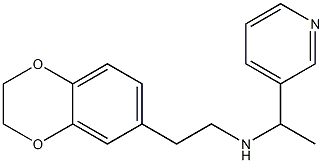 [2-(2,3-dihydro-1,4-benzodioxin-6-yl)ethyl][1-(pyridin-3-yl)ethyl]amine Struktur