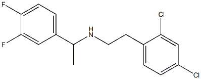 [2-(2,4-dichlorophenyl)ethyl][1-(3,4-difluorophenyl)ethyl]amine Struktur