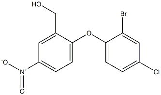 [2-(2-bromo-4-chlorophenoxy)-5-nitrophenyl]methanol Struktur