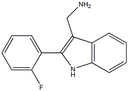 [2-(2-fluorophenyl)-1H-indol-3-yl]methanamine Struktur