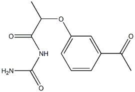 [2-(3-acetylphenoxy)propanoyl]urea Struktur