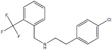 [2-(4-chlorophenyl)ethyl]({[2-(trifluoromethyl)phenyl]methyl})amine Struktur