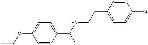 [2-(4-chlorophenyl)ethyl][1-(4-ethoxyphenyl)ethyl]amine Struktur