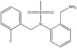 [2-(aminomethyl)phenyl]-N-[(2-fluorophenyl)methyl]methanesulfonamide Struktur