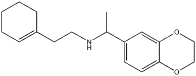 [2-(cyclohex-1-en-1-yl)ethyl][1-(2,3-dihydro-1,4-benzodioxin-6-yl)ethyl]amine Struktur