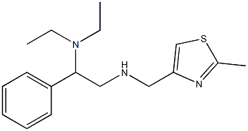 [2-(diethylamino)-2-phenylethyl][(2-methyl-1,3-thiazol-4-yl)methyl]amine Struktur