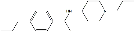 1-propyl-N-[1-(4-propylphenyl)ethyl]piperidin-4-amine Struktur