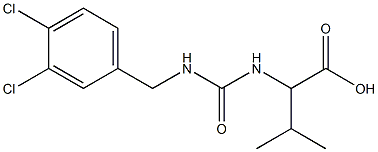 2-({[(3,4-dichlorophenyl)methyl]carbamoyl}amino)-3-methylbutanoic acid Struktur