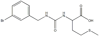 2-({[(3-bromophenyl)methyl]carbamoyl}amino)-4-(methylsulfanyl)butanoic acid Struktur