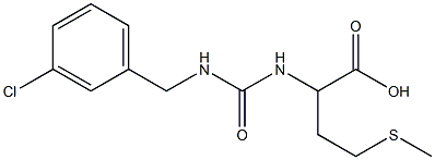 2-({[(3-chlorophenyl)methyl]carbamoyl}amino)-4-(methylsulfanyl)butanoic acid Struktur