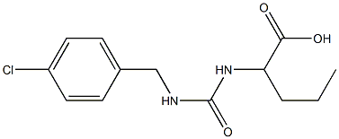 2-({[(4-chlorophenyl)methyl]carbamoyl}amino)pentanoic acid Struktur