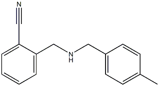 2-({[(4-methylphenyl)methyl]amino}methyl)benzonitrile Struktur