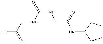 2-({[(cyclopentylcarbamoyl)methyl]carbamoyl}amino)acetic acid Struktur