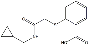 2-({[(cyclopropylmethyl)carbamoyl]methyl}sulfanyl)benzoic acid Struktur