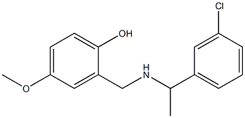 2-({[1-(3-chlorophenyl)ethyl]amino}methyl)-4-methoxyphenol Struktur