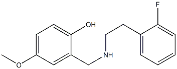 2-({[2-(2-fluorophenyl)ethyl]amino}methyl)-4-methoxyphenol Struktur