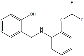 2-({[2-(difluoromethoxy)phenyl]amino}methyl)phenol Struktur