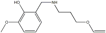 2-({[3-(ethenyloxy)propyl]amino}methyl)-6-methoxyphenol Struktur