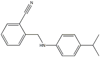 2-({[4-(propan-2-yl)phenyl]amino}methyl)benzonitrile Struktur