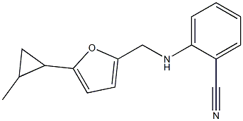 2-({[5-(2-methylcyclopropyl)furan-2-yl]methyl}amino)benzonitrile Struktur