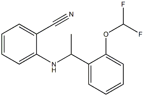 2-({1-[2-(difluoromethoxy)phenyl]ethyl}amino)benzonitrile Struktur