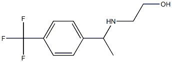 2-({1-[4-(trifluoromethyl)phenyl]ethyl}amino)ethan-1-ol Struktur