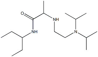 2-({2-[bis(propan-2-yl)amino]ethyl}amino)-N-(pentan-3-yl)propanamide Struktur