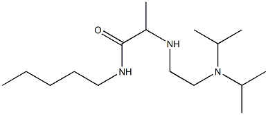 2-({2-[bis(propan-2-yl)amino]ethyl}amino)-N-pentylpropanamide Struktur