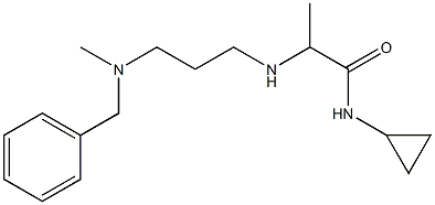 2-({3-[benzyl(methyl)amino]propyl}amino)-N-cyclopropylpropanamide Struktur