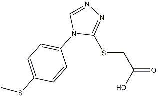 2-({4-[4-(methylsulfanyl)phenyl]-4H-1,2,4-triazol-3-yl}sulfanyl)acetic acid Struktur