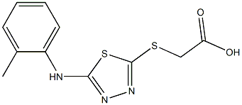 2-({5-[(2-methylphenyl)amino]-1,3,4-thiadiazol-2-yl}sulfanyl)acetic acid Struktur